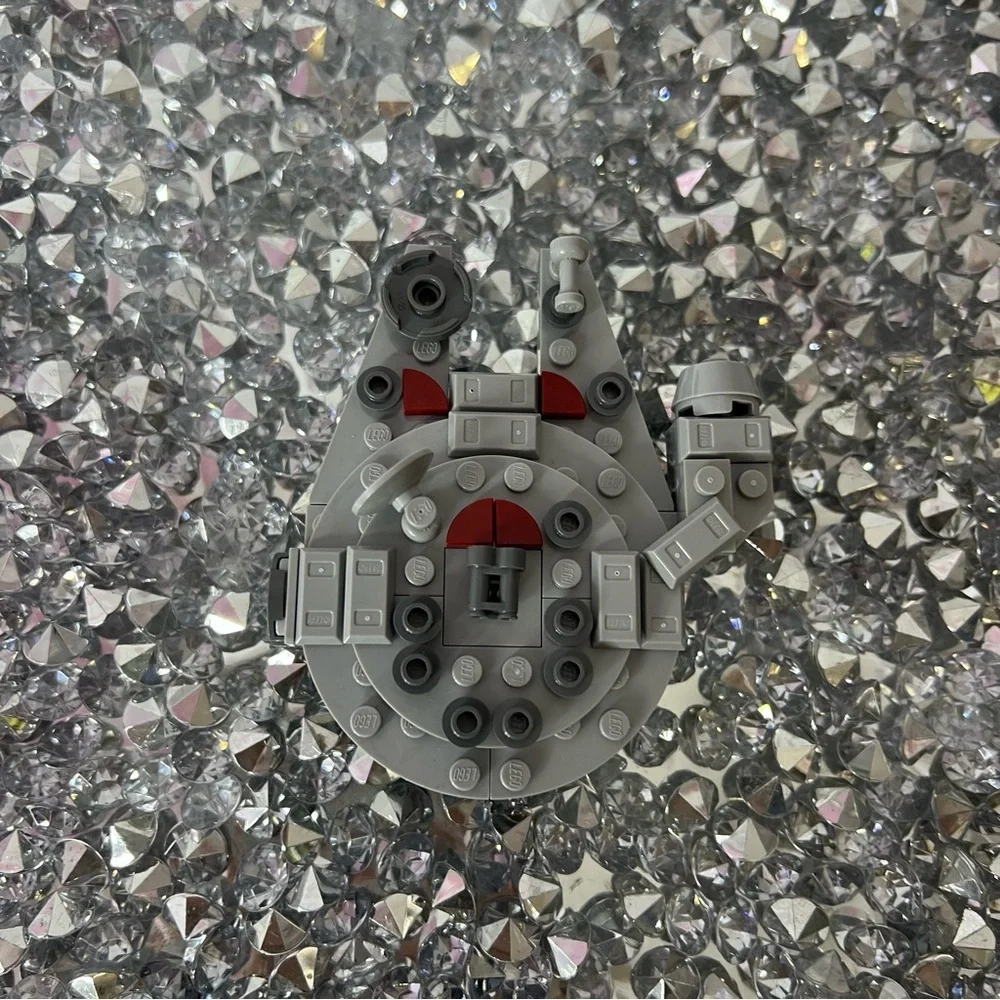 Disney Star Wars Lego millennium falcon mini Gray Miniature Spaceship Toy